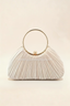 Veronica | Women’s Satin Pleated Ring Handle Bag