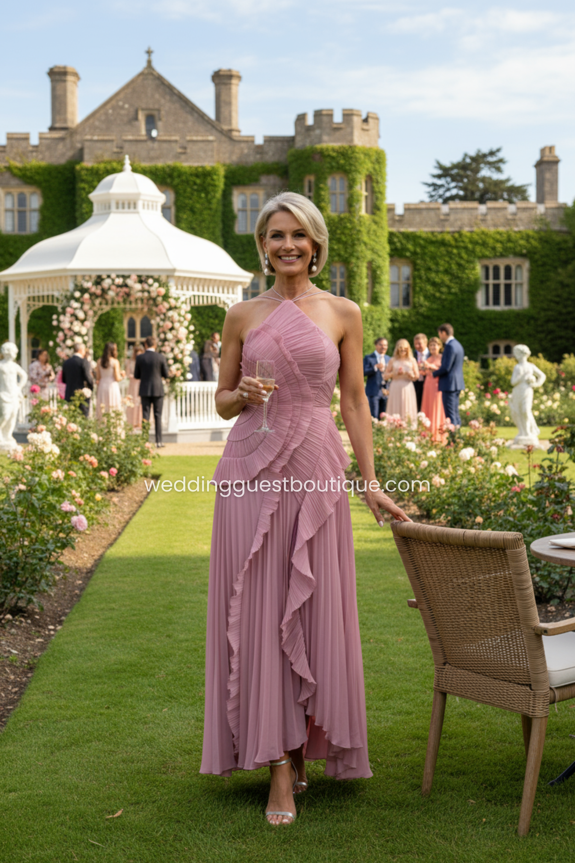 Jasmine | Women's Elegant Ruffle Maxi Dress  Wedding Guest Boutique