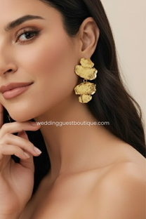 Alivia | Women's Abstract Textured Metal Earrings