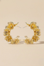 Brynn | Women's C-Shaped Floral Design Earrings