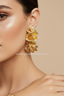 Brynn | Women's C-Shaped Floral Design Earrings