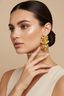 Brynn | Women's C-Shaped Floral Design Earrings