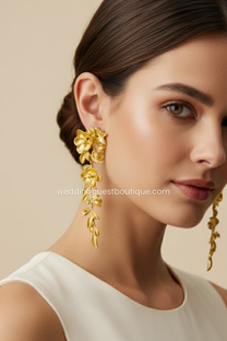 Celeste | Women's Flowery Fringe Earrings