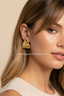 Emeryn | Women’s Modern Triangle Gold Earrings