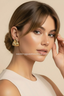 Emeryn | Women’s Modern Triangle Gold Earrings