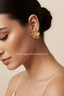 Kylie | Women's Gold Plated Flower Earrings