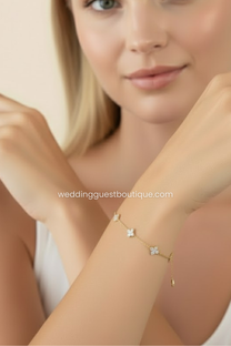 Maisie | Women’s Dainty Clover Bracelet