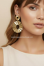 Ophelia | Women's Textured Disc Drop Earrings