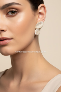 Presley | Women's Diamond Leaf Shape Earrings