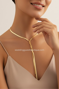 Zoelle | Women's Chain Twist Tassel Necklace